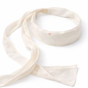 Vintage Cream Iridescent Sequin Tie Headband